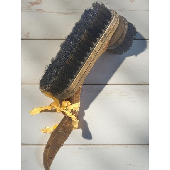 Vintage Shoe Brush & Polish Tin Set – Cowboy Care Kit, Rustic Ranch Decor, Ameri - Picture 2 of 7